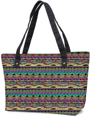 

Snoogg Pack Of 2 Azter Pattern Flowy Combo Tote Shopping Grocery Bag With Coin Pencil Purse Shoulder Bag(Multicolor, 15 L)