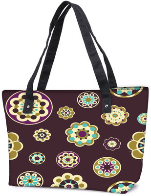 

Snoogg Pack Of 2 Dark Pink Pattern Combo Tote Shopping Grocery Bag With Coin Pencil Purse Shoulder Bag(Multicolor, 5 L)