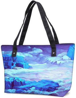 

Snoogg Pack Of 2 Crystal Earth Combo Tote Shopping Grocery Bag With Coin Pencil Purse Shoulder Bag(Multicolor, 15 L)