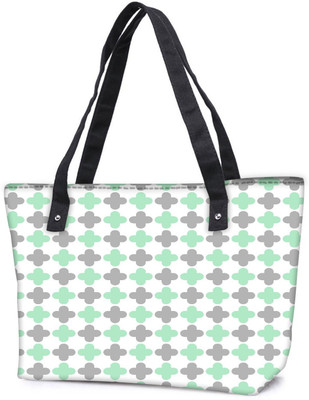 

Snoogg Pack Of 2 Abstract Pattern White Design Combo Tote Shopping Grocery Bag With Coin Pencil Purse Shoulder Bag(Multicolor, 15 L)