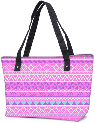 

Snoogg Pack Of 2 Pink Aztec Pattern Combo Tote Shopping Grocery Bag With Coin Pencil Purse Shoulder Bag(Multicolor, 15 L)