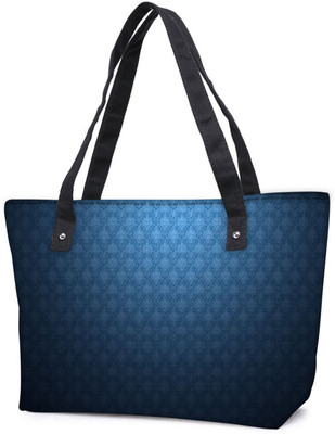 

Snoogg Pack Of 2 Light Blue Pattern Design Combo Tote Shopping Grocery Bag With Coin Pencil Purse Shoulder Bag(Multicolor, 15 L)