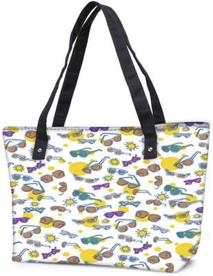 

Snoogg Pack Of 2 The Beach Life Combo Tote Shopping Grocery Bag With Coin Pencil Purse Shoulder Bag(Multicolor, 15 L)