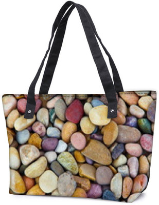 

Snoogg Pack Of 2 Colorful Pebble Combo Tote Shopping Grocery Bag With Coin Pencil Purse Shoulder Bag(Multicolor, 5 L)