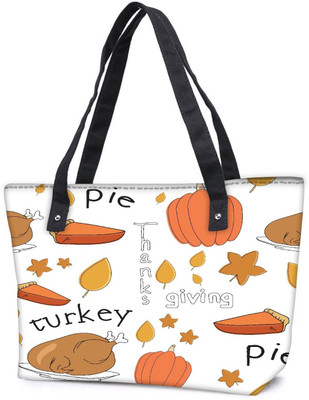 

Snoogg Pack Of 2 Thanks Giving Combo Tote Shopping Grocery Bag With Coin Pencil Purse Shoulder Bag(Multicolor, 15 L)