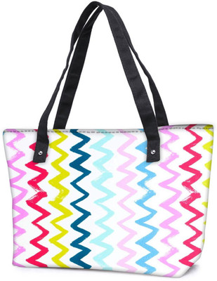 

Snoogg Pack Of 2 Hori Pencil Waves 2571 Combo Tote Shopping Grocery Bag With Coin Pencil Purse Shoulder Bag(Multicolor, 5 L)