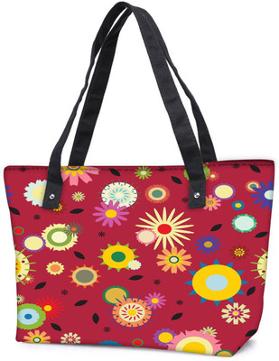 

Snoogg Pack Of 2 White Leaves Black Combo Tote Shopping Grocery Bag With Coin Pencil Purse Shoulder Bag(Multicolor, 15 L)