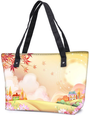 

Snoogg Pack Of 2 Colorful Town 2609 Combo Tote Shopping Grocery Bag With Coin Pencil Purse Shoulder Bag(Multicolor, 15 L)