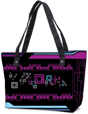 

Snoogg Pack Of 2 Octal Designs Combo Tote Shopping Grocery Bag With Coin Pencil Purse Shoulder Bag(Multicolor, 15 L)