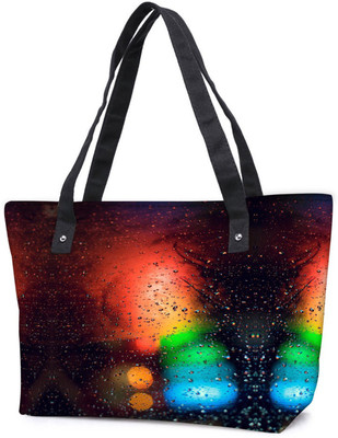 

Snoogg Pack Of 2 Abstract Traffic Light Combo Tote Shopping Grocery Bag With Coin Pencil Purse Shoulder Bag(Multicolor, 5 L)