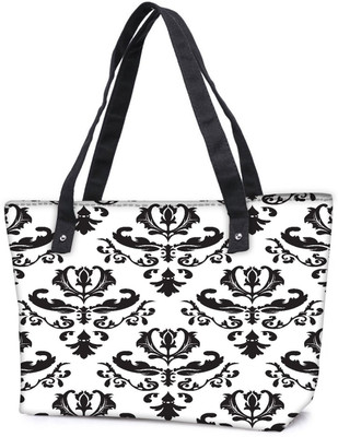 

Snoogg Pack Of 2 Grey White Combo Tote Shopping Grocery Bag With Coin Pencil Purse Shoulder Bag(Multicolor, 5 L)