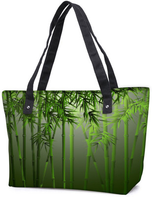 

Snoogg Pack Of 2 Bamboo Combo Tote Shopping Grocery Bag With Coin Pencil Purse Shoulder Bag(Multicolor, 5 L)