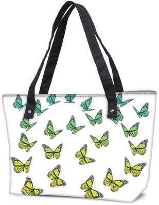 

Snoogg Pack Of 2 Butterfly Isolated On White Combo Tote Shopping Grocery Bag With Coin Pencil Purse Shoulder Bag(Multicolor, 15 L)