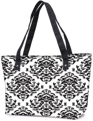 

Snoogg Pack Of 2 Black White Combo Tote Shopping Grocery Bag With Coin Pencil Purse Shoulder Bag(Multicolor, 5 L)