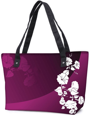 

Snoogg Pack Of 2 Abstract Vector Wallpaper Of Floral Themes In Gradient Purple Combo Tote Shopping Grocery Bag With Coin Pencil Purse Shoulder Bag(Multicolor, 5 L)
