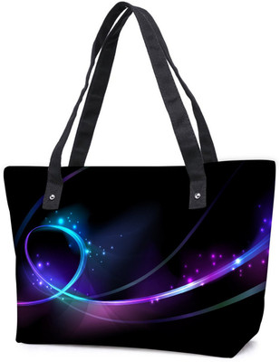 

Snoogg Pack Of 2 Neon Ribbon Combo Tote Shopping Grocery Bag With Coin Pencil Purse Shoulder Bag(Multicolor, 5 L)
