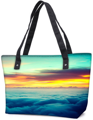 

Snoogg Pack Of 2 Aerial Sunrise Epic Combo Tote Shopping Grocery Bag With Coin Pencil Purse Shoulder Bag(Multicolor, 5 L)