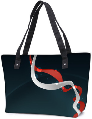 

Snoogg Pack Of 2 White And Red Pathway Design Combo Tote Shopping Grocery Bag With Coin Pencil Purse Shoulder Bag(Multicolor, 15 L)