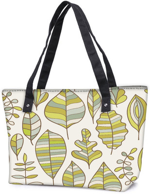 

Snoogg Pack Of 2 Multicolor Leaves Combo Tote Shopping Grocery Bag With Coin Pencil Purse Shoulder Bag(Multicolor, 15 L)