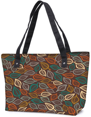 

Snoogg Pack Of 2 Multicolor Leaves Combo Tote Shopping Grocery Bag With Coin Pencil Purse Shoulder Bag(Multicolor, 5 L)