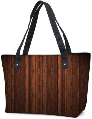 

Snoogg Pack Of 2 Wood Furjnish Combo Tote Shopping Grocery Bag With Coin Pencil Purse Shoulder Bag(Multicolor, 5 L)