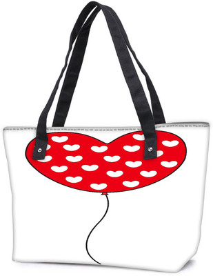 

Snoogg Pack Of 2 Red Heart Balloons Combo Tote Shopping Grocery Bag With Coin Pencil Purse Shoulder Bag(Multicolor, 15 L)