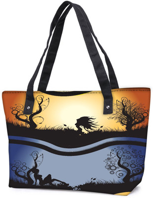

Snoogg Pack Of 2 Abstract Background Combo Tote Shopping Grocery Bag With Coin Pencil Purse Shoulder Bag(Multicolor, 5 L)