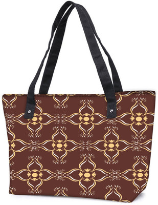 

Snoogg Pack Of 2 Abstract Brown Combo Tote Shopping Grocery Bag With Coin Pencil Purse Shoulder Bag(Multicolor, 5 L)
