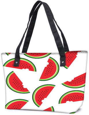 

Snoogg Pack Of 2 Watermelon Combo Tote Shopping Grocery Bag With Coin Pencil Purse Shoulder Bag(Multicolor, 15 L)