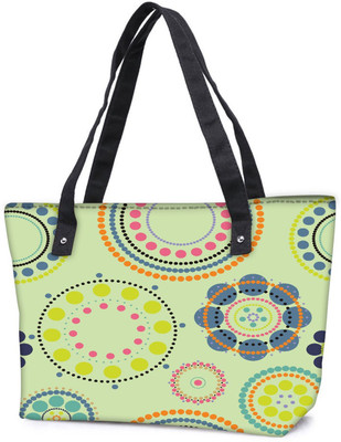

Snoogg Pack Of 2 Dark Color Pattern Combo Tote Shopping Grocery Bag With Coin Pencil Purse Shoulder Bag(Multicolor, 15 L)
