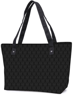 

Snoogg Pack Of 2 Black Damask Combo Tote Shopping Grocery Bag With Coin Pencil Purse Shoulder Bag(Multicolor, 15 L)