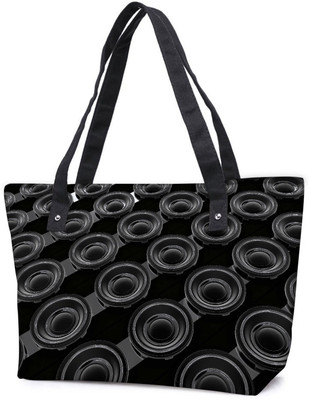 

Snoogg Pack Of 2 Black Buffers Combo Tote Shopping Grocery Bag With Coin Pencil Purse Shoulder Bag(Multicolor, 5 L)