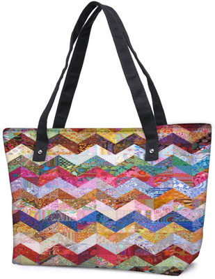 

Snoogg Pack Of 2 Hori Grunge Waves 2567 Combo Tote Shopping Grocery Bag With Coin Pencil Purse Shoulder Bag(Multicolor, 5 L)