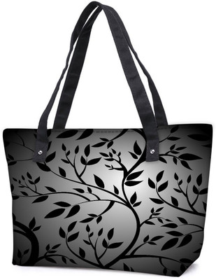 

Snoogg Pack Of 2 Black Trees Seamless Vector Wallpaper Combo Tote Shopping Grocery Bag With Coin Pencil Purse Shoulder Bag(Multicolor, 5 L)