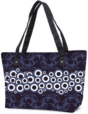 

Snoogg Pack Of 2 White Circles Combo Tote Shopping Grocery Bag With Coin Pencil Purse Shoulder Bag(Multicolor, 15 L)