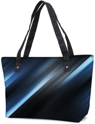 

Snoogg Pack Of 2 Blue And Grey Rays Combo Tote Shopping Grocery Bag With Coin Pencil Purse Shoulder Bag(Multicolor, 5 L)