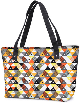 

Snoogg Pack Of 2 Aztec Orange Grey Yellow Combo Tote Shopping Grocery Bag With Coin Pencil Purse Shoulder Bag(Multicolor, 5 L)