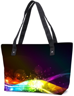 

Snoogg Pack Of 2 Abstract Shiny Wave Background Ic Rgb Combo Tote Shopping Grocery Bag With Coin Pencil Purse Shoulder Bag(Multicolor, 15 L)