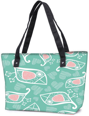 

Snoogg Pack Of 2 White Birds Blue Pattern Combo Tote Shopping Grocery Bag With Coin Pencil Purse Shoulder Bag(Multicolor, 5 L)
