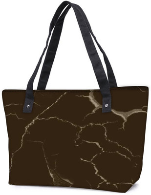 

Snoogg Pack Of 2 Brown Crack Combo Tote Shopping Grocery Bag With Coin Pencil Purse Shoulder Bag(Multicolor, 5 L)