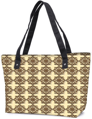 

Snoogg Pack Of 2 Abstract Brown Pattern Design Combo Tote Shopping Grocery Bag With Coin Pencil Purse Shoulder Bag(Multicolor, 15 L)