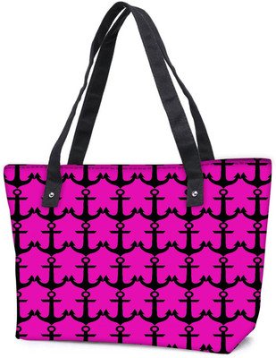 

Snoogg Pack Of 2 Pink Anchor Combo Tote Shopping Grocery Bag With Coin Pencil Purse Shoulder Bag(Multicolor, 5 L)