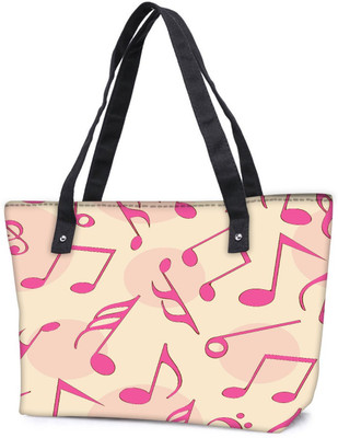 

Snoogg Pack Of 2 Pink Music Combo Tote Shopping Grocery Bag With Coin Pencil Purse Shoulder Bag(Multicolor, 15 L)