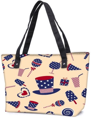 

Snoogg Pack Of 2 Us Hat Combo Tote Shopping Grocery Bag With Coin Pencil Purse Shoulder Bag(Multicolor, 15 L)