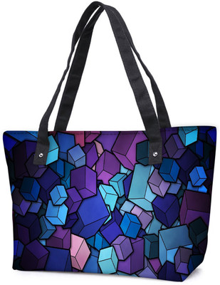 

Snoogg Pack Of 2 Colorful Blocks Combo Tote Shopping Grocery Bag With Coin Pencil Purse Shoulder Bag(Multicolor, 15 L)