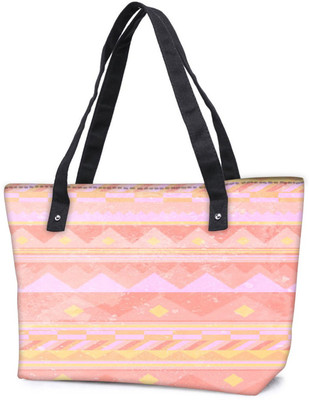 

Snoogg Pack Of 2 Pink Light Aztec Combo Tote Shopping Grocery Bag With Coin Pencil Purse Shoulder Bag(Multicolor, 5 L)
