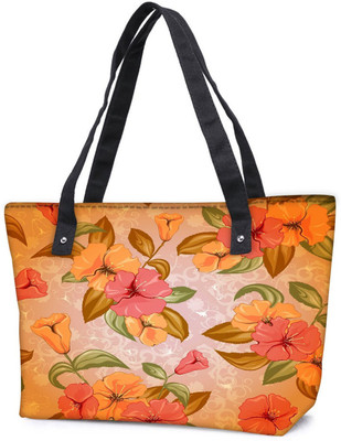 

Snoogg Pack Of 2 Mixed Floral Pattern Combo Tote Shopping Grocery Bag With Coin Pencil Purse Shoulder Bag(Multicolor, 5 L)