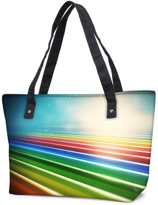 

Snoogg Pack Of 2 Sunrise On Strips Combo Tote Shopping Grocery Bag With Coin Pencil Purse Shoulder Bag(Multicolor, 15 L)