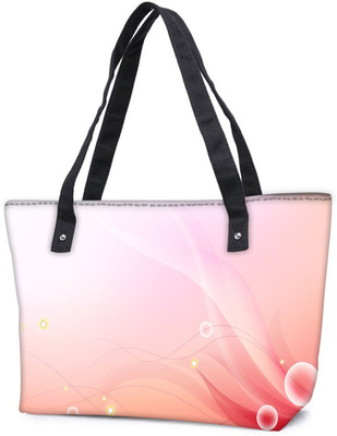 

Snoogg Pack Of 2 Abstract Pink Pattern Combo Tote Shopping Grocery Bag With Coin Pencil Purse Shoulder Bag(Multicolor, 15 L)