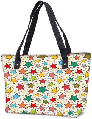 

Snoogg Pack Of 2 Abstract Colorful Stars Combo Tote Shopping Grocery Bag With Coin Pencil Purse Shoulder Bag(Multicolor, 5 L)